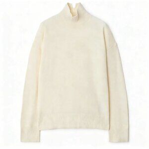 Burberry Women’s Moira Cashmere Turtleneck Sweater Vanilla M 8091228